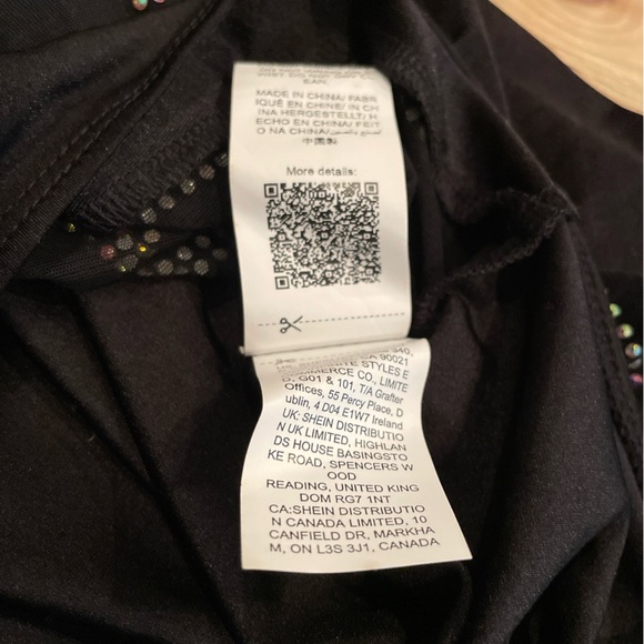 NWT Shein SXY Curve Black Rhinestone Bodysuit Plus Size 2X Bling - Picture 5 of 11